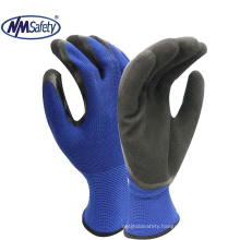 NMSAFETY 13 gauge polyester liner coated light weight and soft foam latex Garden Gloves EN388 2016 2131X